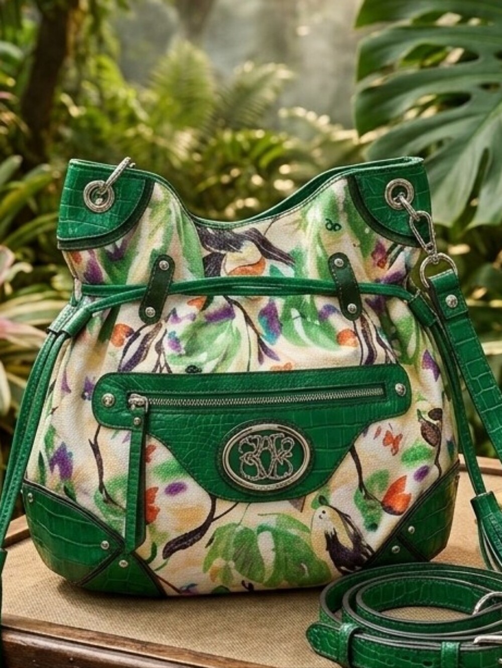 Sharif Leather & Sequin Crossbody Bag